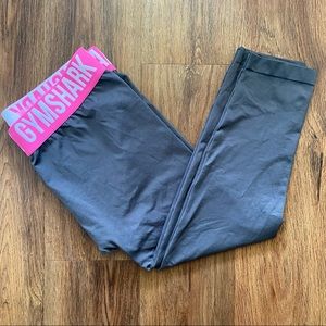 Gymshark Leggings Womens Charcoal Pink Fit Crop Workout